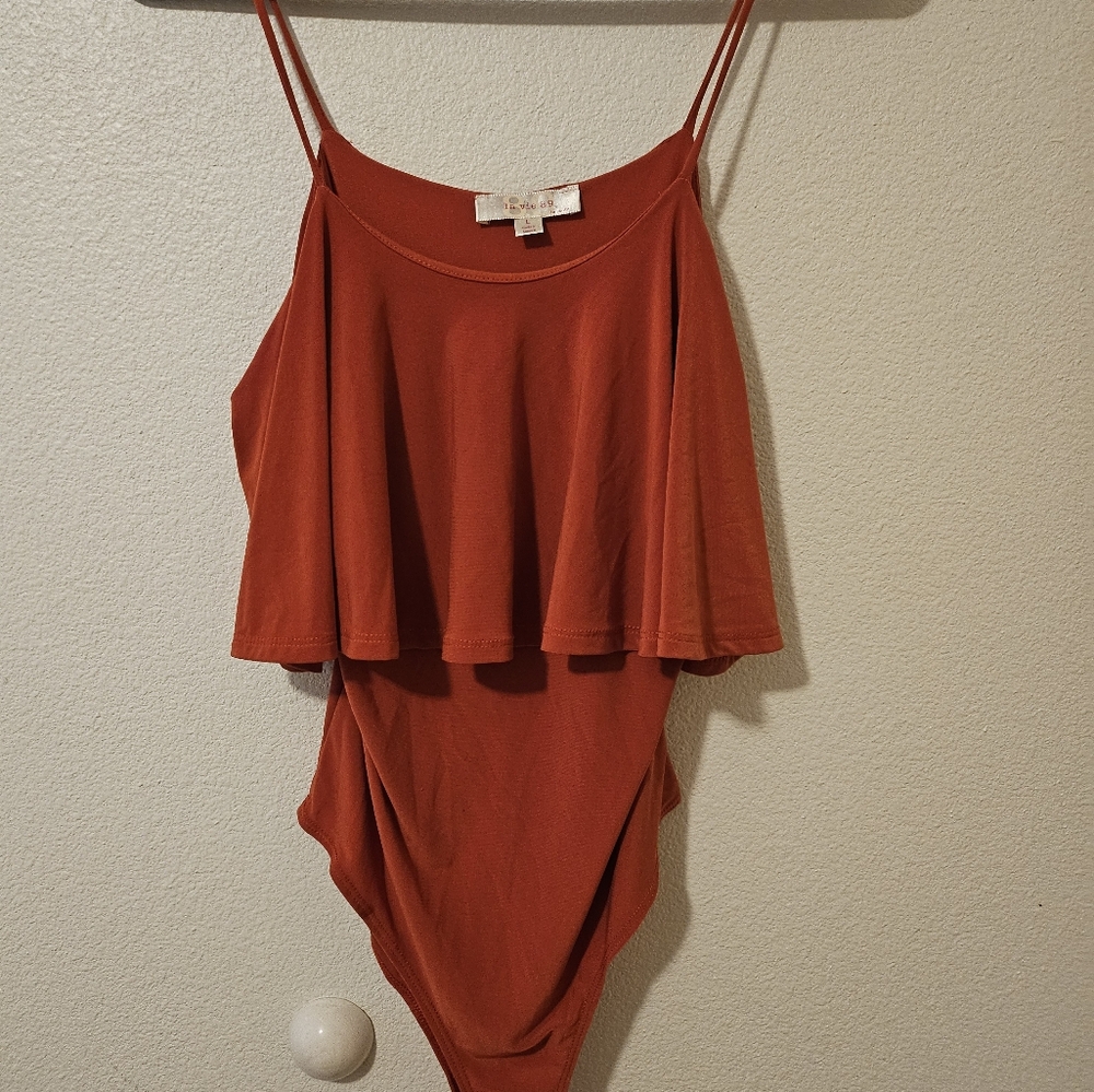 La via 89 Bodysuit Burnt Orange Large